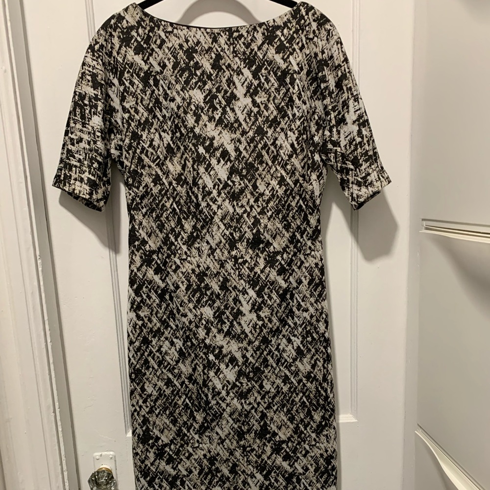 Maggie London brown and cream pattern dress size 8